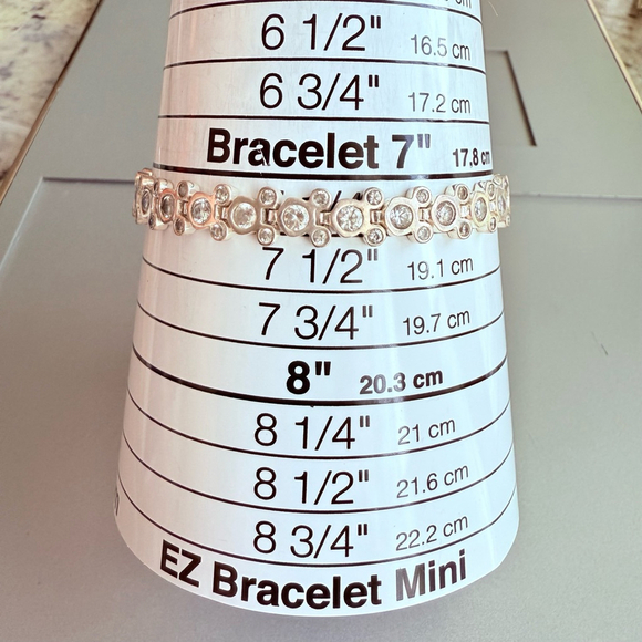 Walt Disney Official Mickey Minnie Mouse CZ Tennis Sterling Silver 925 Bracelet - Picture 4 of 9